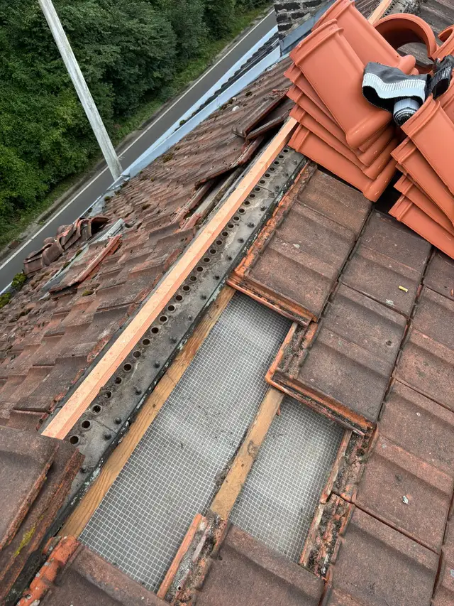 Chantier de toiture réalisé par Entreprise Silva