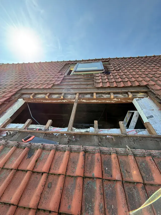 Chantier de toiture réalisé par Entreprise Silva