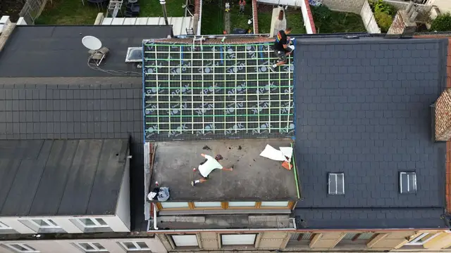 Chantier de toiture réalisé par Entreprise Silva