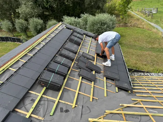 Chantier de toiture réalisé par Entreprise Silva