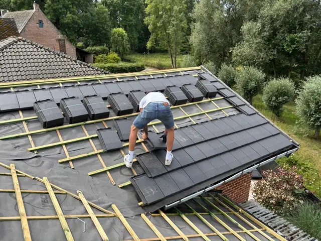 Chantier de toiture réalisé par Entreprise Silva