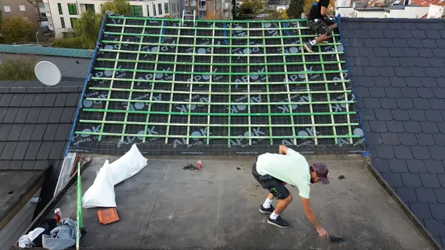 Chantier de toiture réalisé par Entreprise Silva